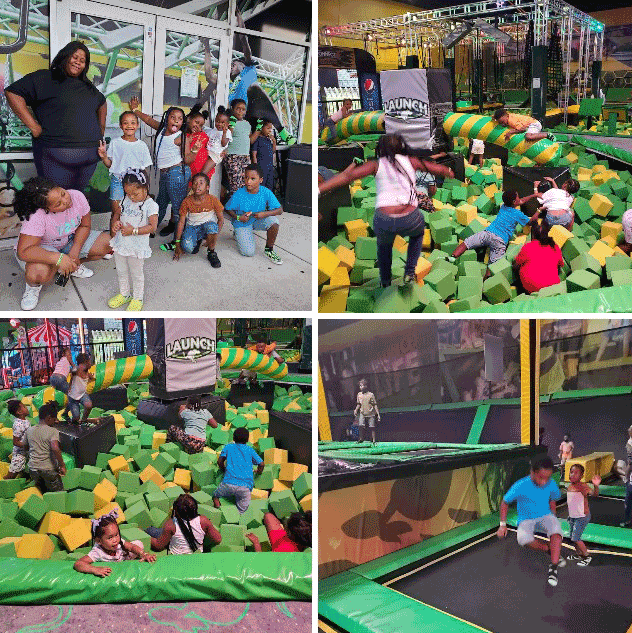 photos of kids having fun at Launch Pad